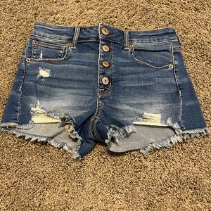 American Eagle Hi-Rise Shortie Super Stretch Shorts